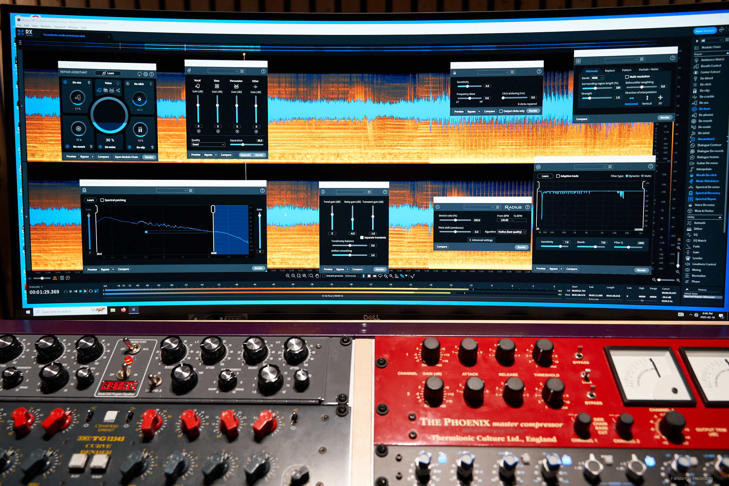 Processus de spectrogramme sonore.